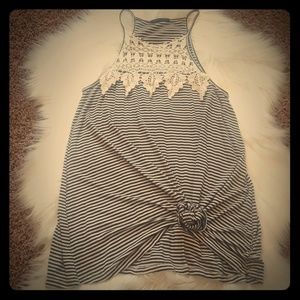 Striped Crochet Tank